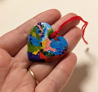 Image 1 of Multicolor Heart Ornament
