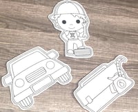 Mechanic Coloring dolls