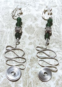 Image 2 of Handmade Wire Wrapped Clip On Earrings