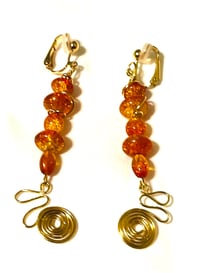 Image 1 of Wire Wrap Clip-On Earrings