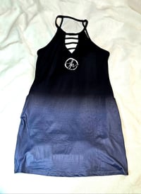 Image 4 of JH Brand 100% Polyester Black Gradient Sun Dress