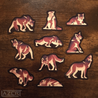 Image 2 of Low Poly Wolf - Stickers