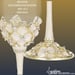 Image of BLOOM Ivory and Gold Wedding Cake Table Set