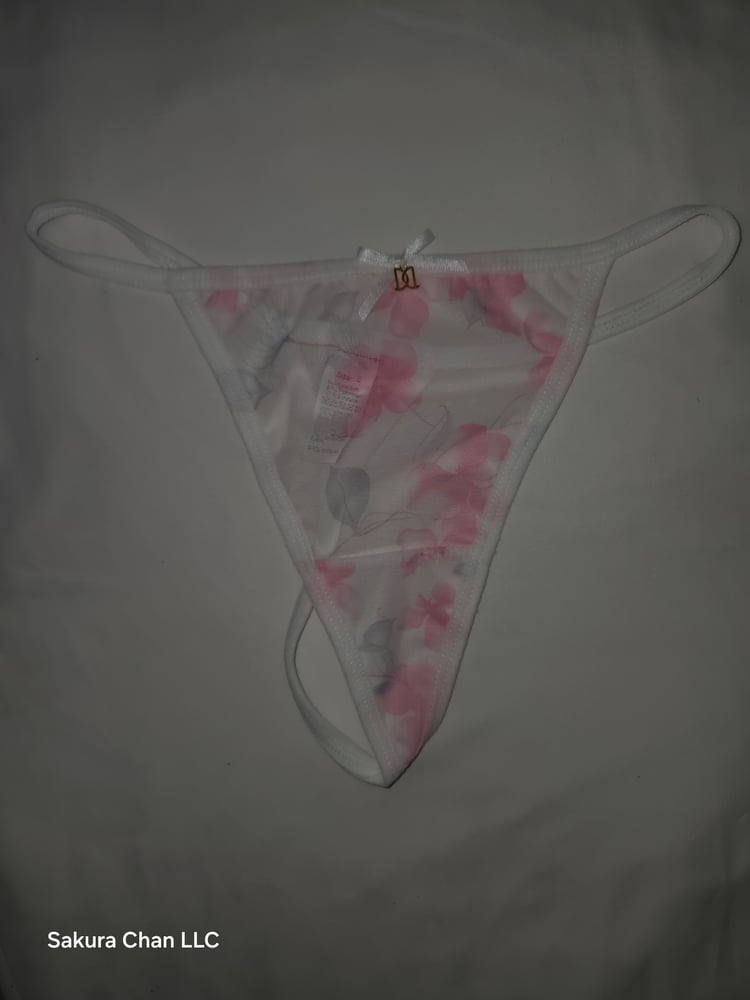 Image of White Cherry Blossom 🌸 Thong