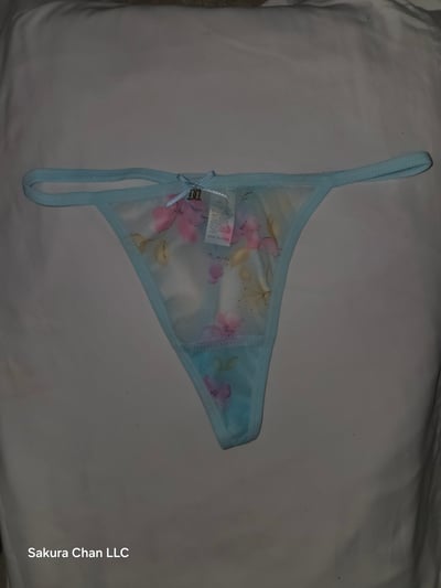 Image of Light Blue Cherry 🌸 Blossom Thong