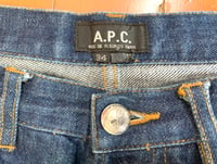 Image 4 of APC France selvedge indigo dyed jeans, made in Japan, size 34 (fits 32”) 