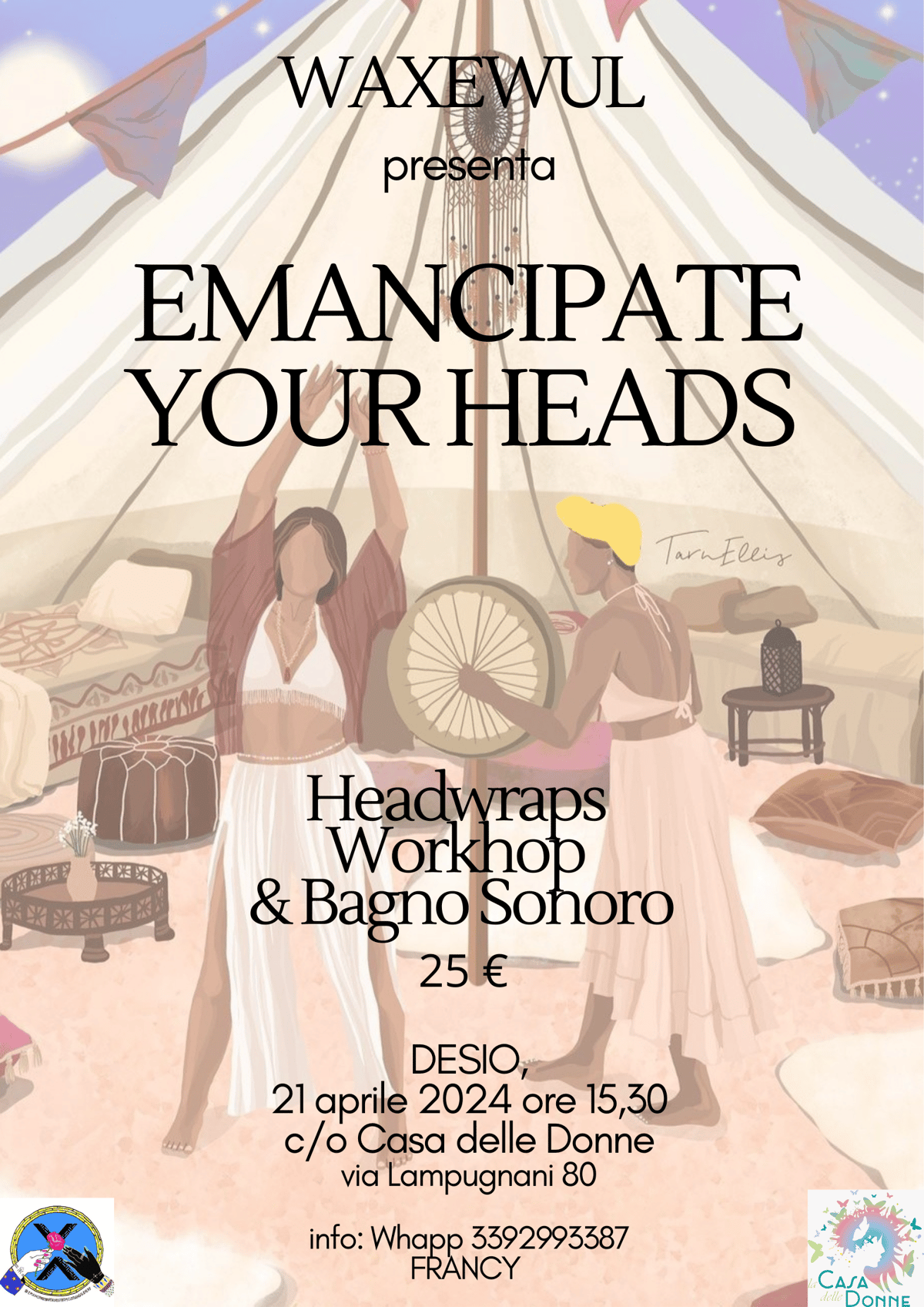Image of HEADWRAPS WORKSHOP " EMANCIPATE YOUR HEADS" da CASA DELLE DONNE - Desio