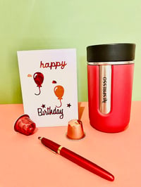 Image 5 of Happy Birthday Greeting Card from coffee capsules