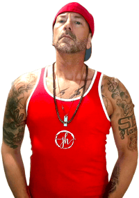 Image 2 of JH Brand Red & White Mens Tank Top