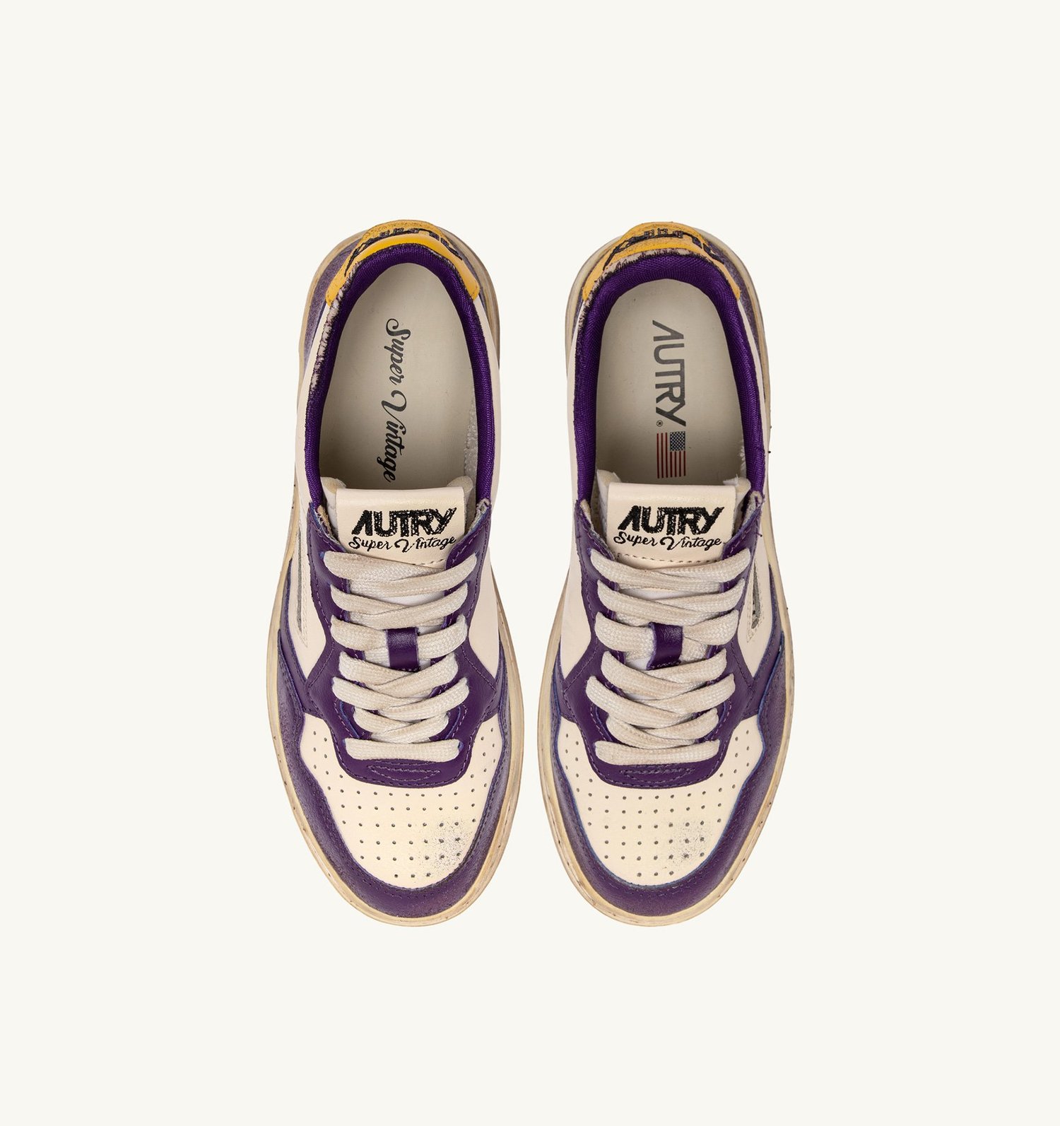 Image of AUTRY MEDALIST LOW SUPER VINTAGE WHITE PURPLE 