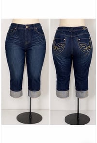 Image 3 of NWT Sz 18 Old Skool Denim Capri #898*1.9