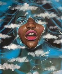 Image 1 of “UNDERWATER VOID” ORIGINAL PAINTING BY NIKITA ROSALIND 20”x24””