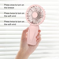 Image 3 of Portable Handheld Small Fan ABS Lightweight Cute Appearance USB Rechargeable Mini Fan For On Go Cool