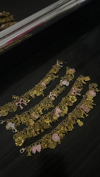 Image 3 of Full Gold Charm Bracelets 