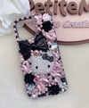 Black Pink Kitty Bling Phone Case