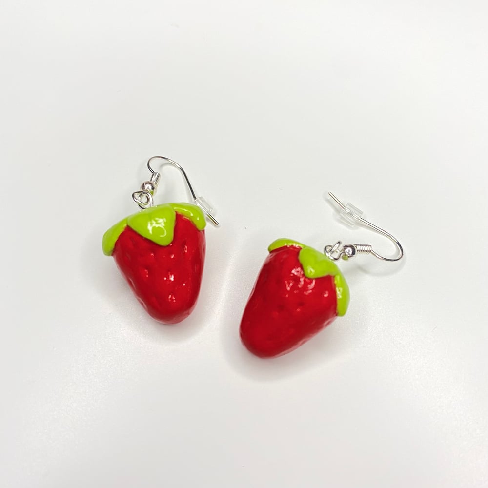 Image of strawberry earrings