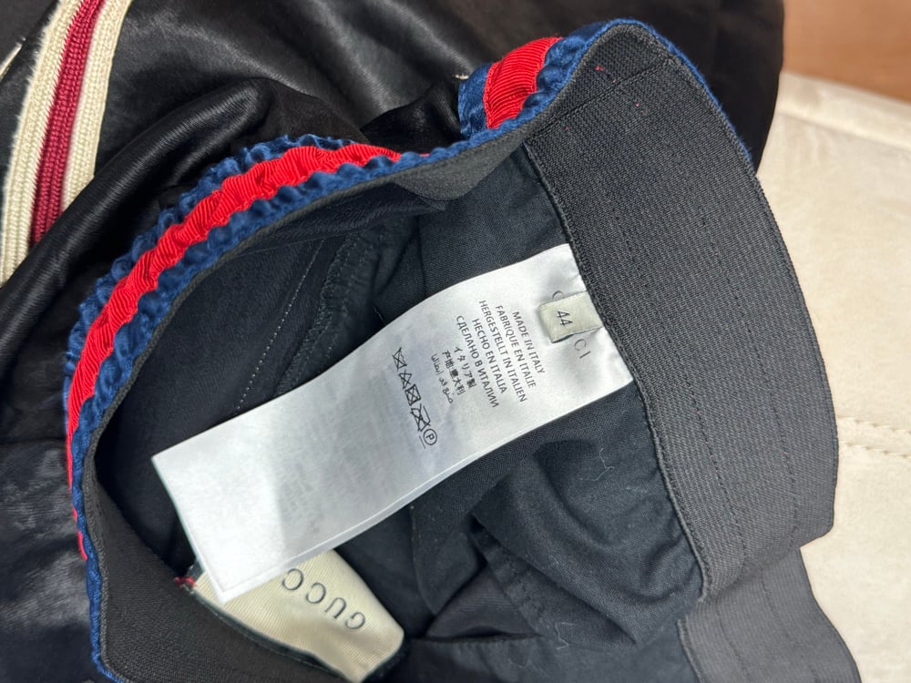 Image of Gucci Embroidered Snake Lounge Pants