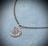 Image 7 of Ammonite Talisman – Handmade Sterling Silver Spiral Necklace, Symbol of Strength & Resilience