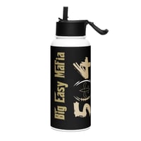 Image 3 of 504 Big Easy Mafia “Tailgate Time”Stainless steel water bottle with a straw lid