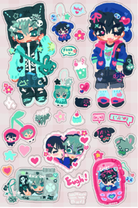 Image 4 of ❤️🍒 ALNST - J-fashion Transparent Sticker sheets