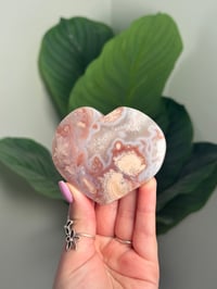 Image 1 of HQ FLOWER AGATE HEART -MADAGASCAR- A