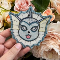 Image 3 of V.2. Vaporeon 100% embroidery patch, 4 inch