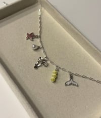 Spring Silver Charm Necklace
