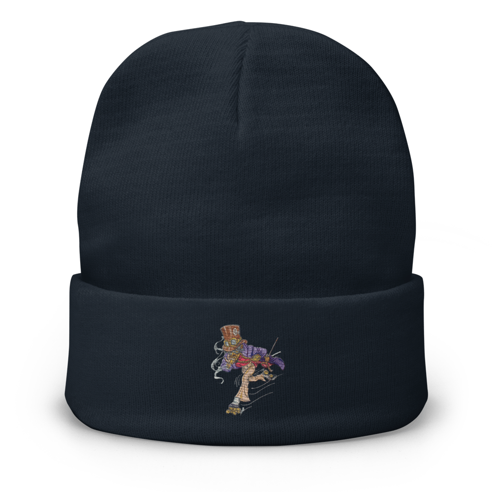 "TimeMaster" SLO Embroidered Beanie [ART ILLUSTRATED BY GREGORY HAWKINS]