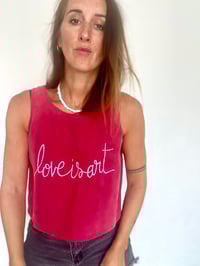 Image 5 of Top en soie "love"