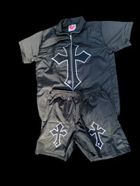 Image 1 of Eli Designer Brand | Cross Nylon Short Set 