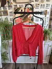Image 1 of Free People polka dot top
