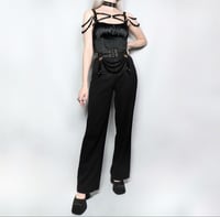 Image 6 of Wide belt with Onyx beads rows 