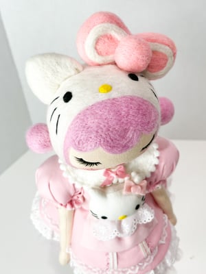 Image of RESERVED FOR TAMARA Medium Art Doll Hello Kitty Inspired Pink 