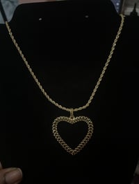  large heart Rolex necklace