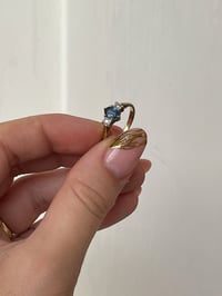 Image 1 of Cornflower Blue Sapphire & Diamond 9ct 