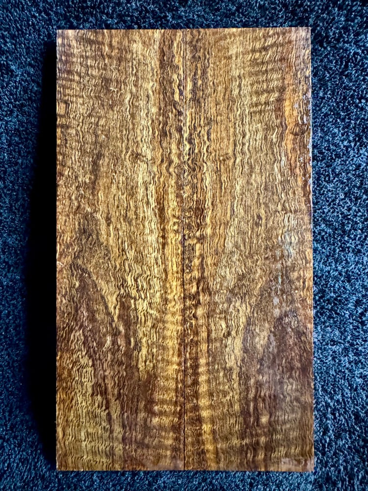 Image of Curly Koa Knife Scales CK-01