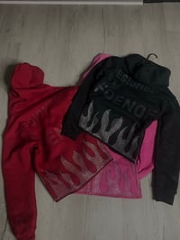 Image 2 of PINK FOENOF FLAMES ZIP UP 