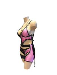 Image 2 of Pink and black 3 piece set.