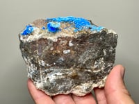 Image 5 of Rare Cyanotrichite On Quartz Matrix Specimen | Guizhou China