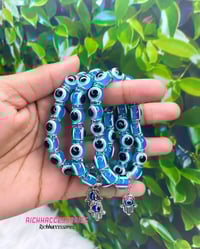 Light Blue Evil Eye Beaded Bracelet 🧿
