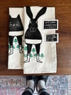 Greentrees Handprinted SET OF TWO 100% Cotton Floursack Towels