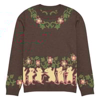 Image 10 of Dancing Mice + Flowers Knitted Crew Sweater
