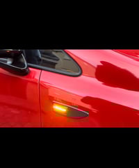 Image 1 of CARBON FIBRE STYLE LED DYNAMIC SIDE INDICATOR REPEATER OPEL VAUXHALL/ASTRA H CORSA D E OPC VXR FRAME