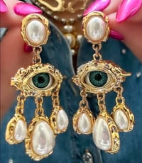 Image 1 of Earrings (Aretes Ojo Artesanales)
