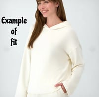 Image 9 of S Ladies French Terry Bamboo Blend Hoodie in Bold Watercolor Ice Dye