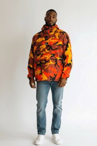 Image 2 of Windbreaker Orange Camo 