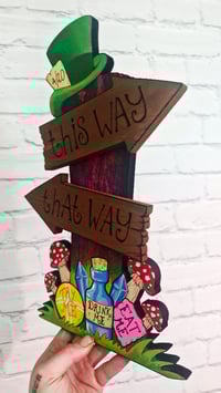 Image 3 of Wonderland wood cutout original 