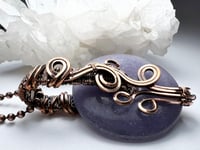 Image 3 of Lepidolite and Copper Pendant