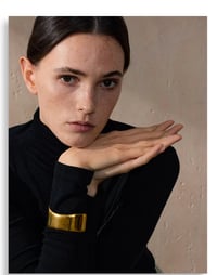 Image 4 of ARANZA 18ct Gold Plated Steel Cuff Bracelet