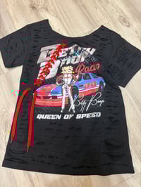 Small Betty silver off shoulder lace destroyed 